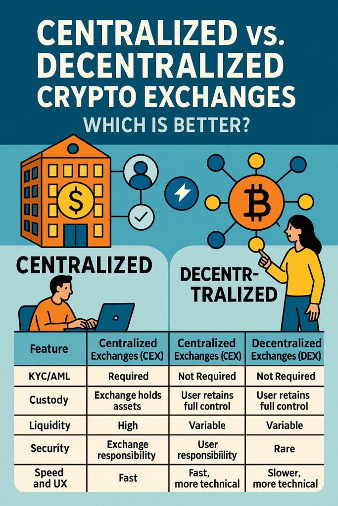 centralized vs decentralized crypto exchanges